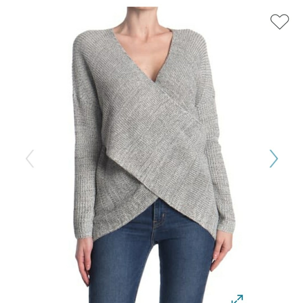 Aste the Label Wrap Front Sweater